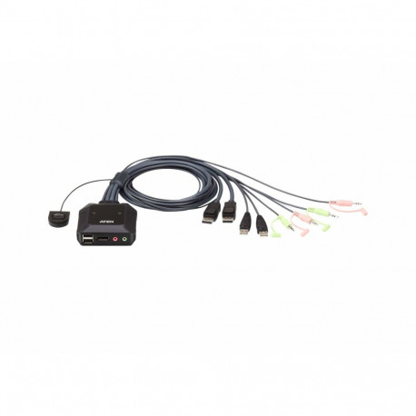 ATEN 2-pordiline USB DisplayPort kaabliga KVM-lüliti