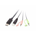 ATEN 2-pordiline USB DisplayPort kaabliga KVM-lüliti ATEN 2-pordiline USB DisplayPort kaabliga KVM-lüliti