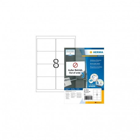 HERMA Repositionable address labels A4 99.1x67.7 mm white Movables paper matt 800 pcs.