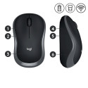LOGITECH M185 cordless Notebook Mouse USB black grey