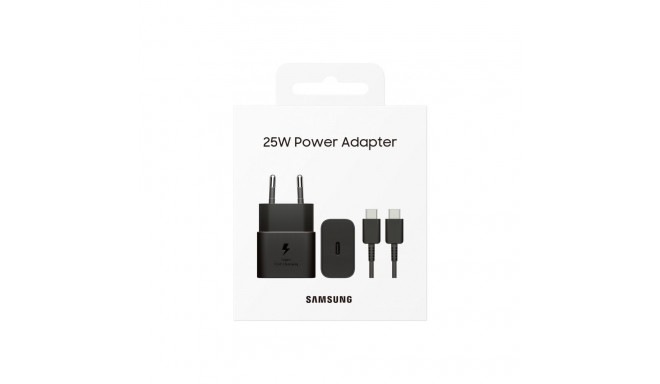 Samsung laadija 25W kaabliga, must