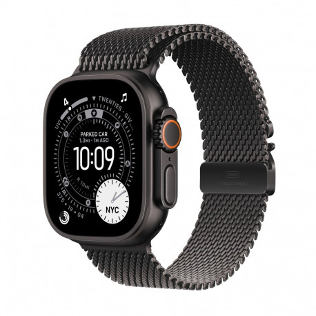 Apple Watch Ultra 3 GPS + Cellular 49mm Black Titanium Case with Black Titanium Milanese Loop - Medi