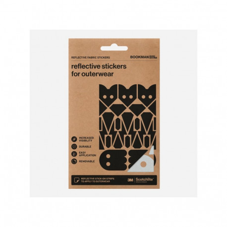 Helkurkleepsud BOOKMAN Reflective Fabric Stickers, Adventure Silver