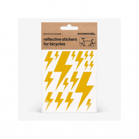Helkurkleepsud jalgrattale BOOKMAN Reflective Stickers for Bicycles, Flash Yellow