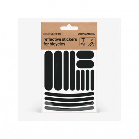 Helkurkleepsud jalgrattale BOOKMAN Reflective Stickers for Bicycles, Black Strips