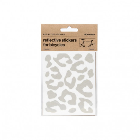 Helkurkleepsud jalgrattale BOOKMAN Reflective Stickers for Bicycles, White Leopard