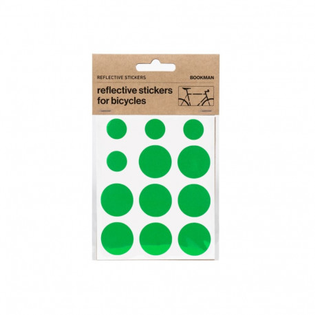 Helkurkleepsud jalgrattale BOOKMAN Reflective Stickers for Bicycles, Green Dots