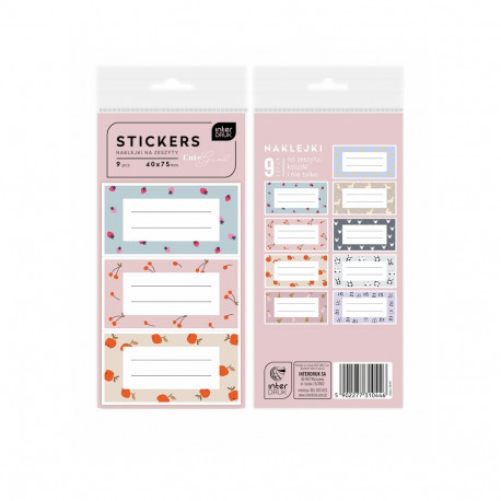 Vihikukleebised 40x75mm Interdruk T 9tk