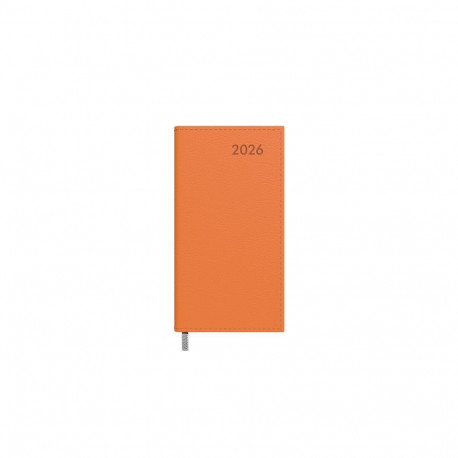 Midimärkmik Lux Nädal H oranz, kõvaköide, kunstnahast kaaned 2026a