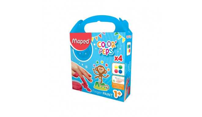Näpuvärvid Maped ColorPeps 4 värvi x80g, alates 1. eluaastast