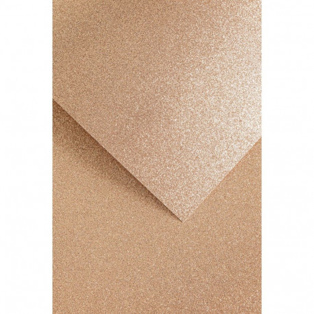 Glitterkartong A4, 210g/5lk roosa kuld
