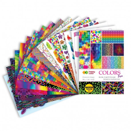 Disainpaberi segupakk VÄRVID FUN A4, 80g/16lk