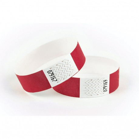 Ürituste käepaelad TYVEK, tumepunane