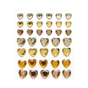 Kristallkleebised - kuldsed südamed, 38tk