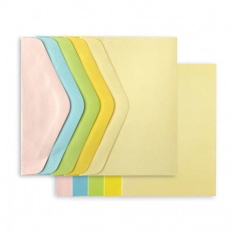 Kaarditoorik ja ümbrik Smooth Satin MIX C6 - 5tk