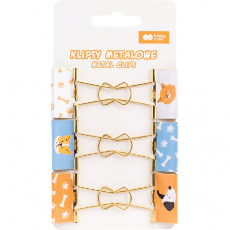 Metallist paberiklambrid CAT&DOG - 6tk