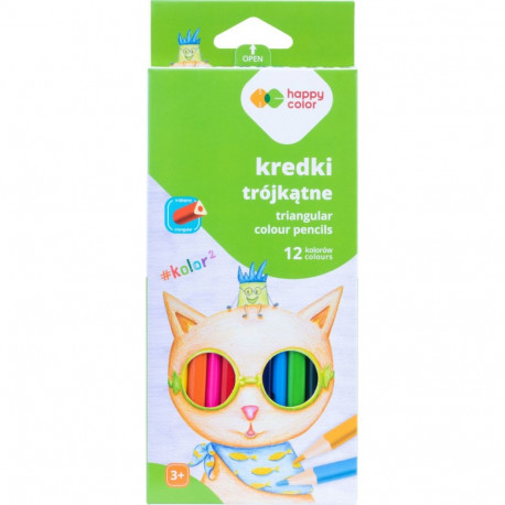 Värvipliiatsid, kolmnurksed - 12tk