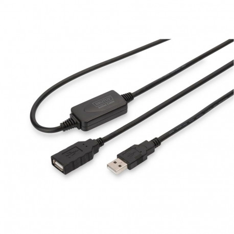 Digitus Active USB 2.0 Repeater/Extension Cable DA-73100-1 10 m, Black