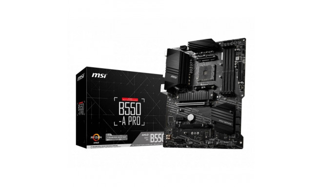 MSI B550-A PRO Processor family AMD, Processor socket AM4, DDR4 DIMM, Memory slots 4, Supported hard