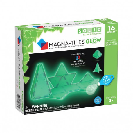 MAGNA-TILES Magnetkonstruktori komplekt Glow, 16 osa
