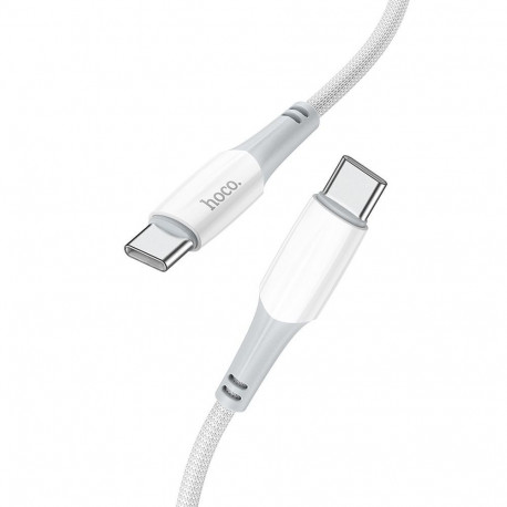 Cable USB C to USB C Hoco 3A 60W 1 m X70 white