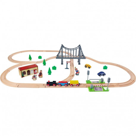 Bahnset mit Brücke (55 Teile)