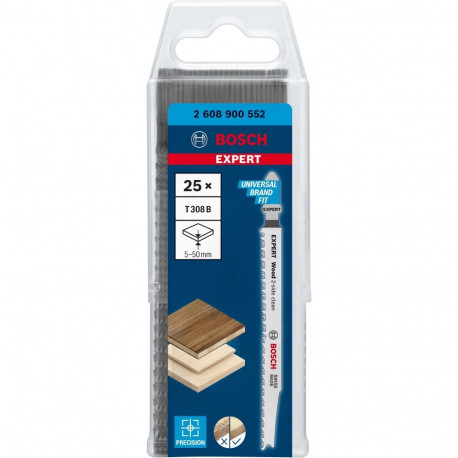 Expert Stichsägeblatt T 308 B 'Wood 2-side clean' (25 Stück)