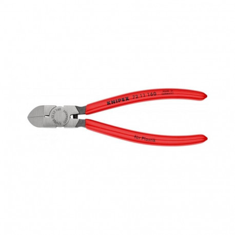 KNIPEX side cutters 72 11 160, for plastic, cutting pliers (red, length 160mm)