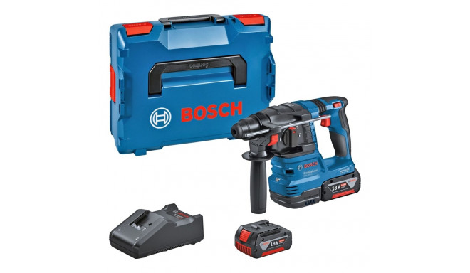 Bosch cordless hammer drill GBH 18V-22 Professional, 18Volt (blue/black, 2x Li-ion battery 4.0Ah, in