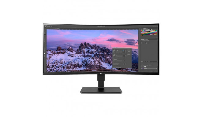LG 35BN77CP-B, gaming monitor - 35 - black/silver, curved, HDMI, DisplayPort, USB-C, Free-Sync, 100H
