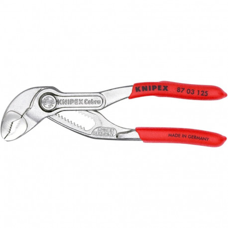 KNIPEX Cobra pipe / water pump pliers 87 03 125 (red, length 125mm, for pipes up to 1")