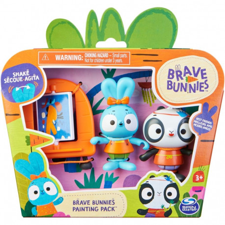 Brave Bunnies - Malen mit Boo Hase und Panda (mit 2 Actionfiguren und 1 Leinwand als Zubehör, Spielz