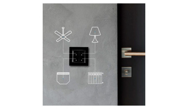 Shelly Wall Switch 4, push button (black)