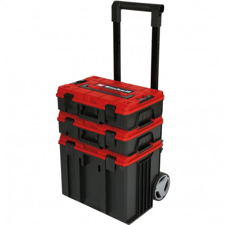 Systemkoffer E-Case Tower (schwarz/rot, 1x E-Case L, 2x E-Case S)
