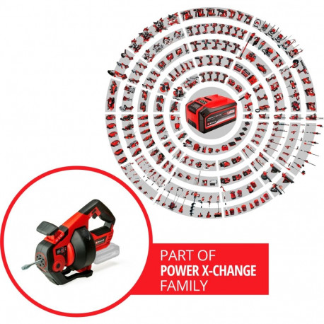 Power X-Change akuga torupuhastaja TE-DA 18/760 Li-Solo 18V ilma akuta ja laadijata, punane/must