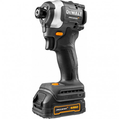 Aku löökmutrikeeraja DCF85ME2GT 18Volt 1/4" McLaren disainiga 2x POWERSTACK Li-Ion aku 1,7Ah T STAK 