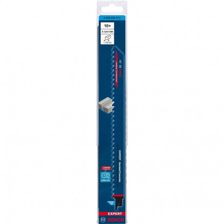 Bosch Expert saber saw blade 'Aerated Concrete' S 1241 HM, 10 pieces (length 300mm)