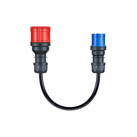 go-e adapter for Gemini flex 11 kW, CEE red three-phase current 16A > CEE blue 16A (black, 30cm)