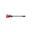 Gemini adapter flex 22 kW CEE Drehstrom 32A > kodune pistikupesa 30cm, punane, must