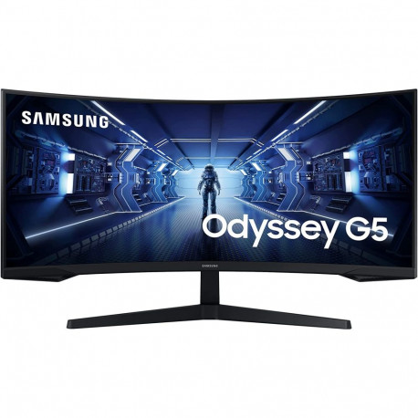 Odyssey monitor G5 C34G55TWWP 86cm (34Zoll) UWQHD VA AMD Free-Sync kõver 165Hz panel, must