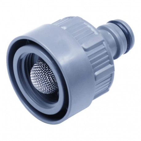 GARDENA Tap Connector with Water Stop (grey, for Water Plug 8254, Water Socket 8250, 8266)