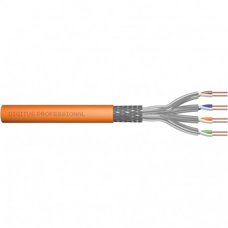 Digitus Professional Cat7 S/FTP installation cable simplex, Dca (orange, 50 meter roll)