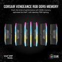 Corsair 64 GB DDR5-6600 Kit, memory (black, CMH64GX5M4B6600C32, Vengeance RGB, XMP)