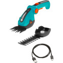 GARDENA Cordless Grass Shears ComfortCut Li, 3.6 volts, set with shrub blade (turquoise/black, Li-io