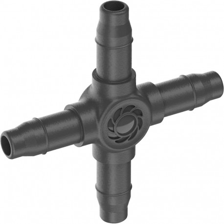 GARDENA Micro-Drip-System cross piece 4.6mm (3/16"), connection (dark grey, 10 pieces, model 2023)