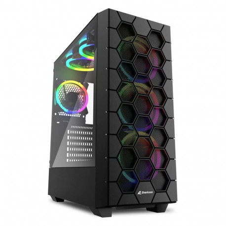 RGB HEX (schwarz, Seitenteil aus gehärtetem Glas)