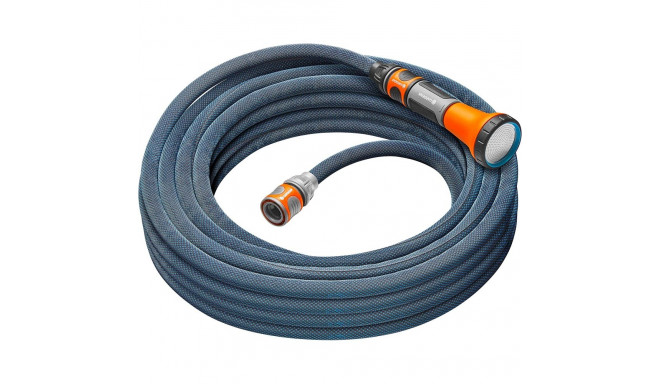 Gardena Textile Hose Liano Xtreme 1/2, 15 meter set (dark grey/orange, model 2023, incl. watering no
