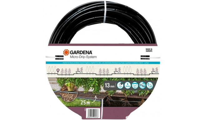 Gardena Micro-Drip-System drip line for bushes/hedges 1.6 l/h, 25 meters, dripper (black, model 2023