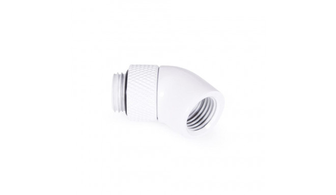 Alphacool icicle angle adapter 45 rotatable G1/4 male to G1/4 female - white, connections (white)