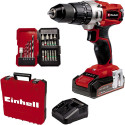 Einhell Cordless Impact Drill TE-CD 18/2 Li-i +22, 18V (red/black, Li-Ion battery 2.5Ah, case E-Box  Einhell Cordless Impact Drill TE-CD 18/2 Li-i +22, 18V (red/black, Li-Ion battery 2.5Ah, case E-Box